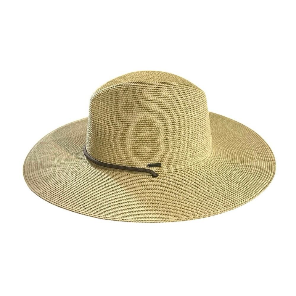 Brixton Mitch Packable Sun Hat L/XL Woven 100% Straw Adjustable Summertime NWT